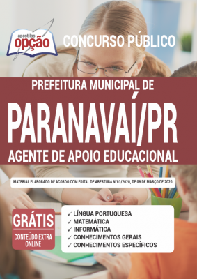 Apostila Prefeitura de Paranavaí - PR - Agente de Apoio Educacional