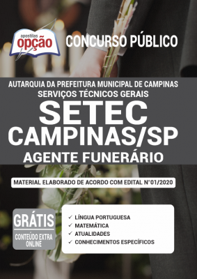 Apostila SETEC-SP - Agente Funerário