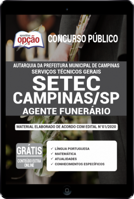 Apostila SETEC-SP em PDF - Agente Funerário