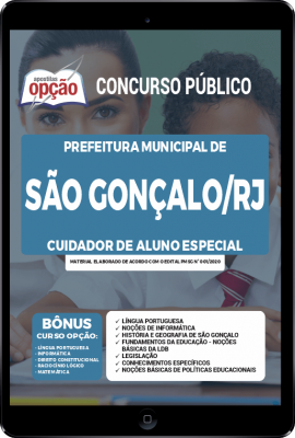 Apostila Prefeitura de São Gonçalo - RJ em PDF - Cuidador de Aluno Especial