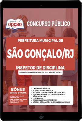 Apostila Prefeitura de São Gonçalo - RJ em PDF - Inspetor de Disciplina