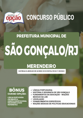 Apostila Prefeitura de São Gonçalo - RJ - Merendeiro