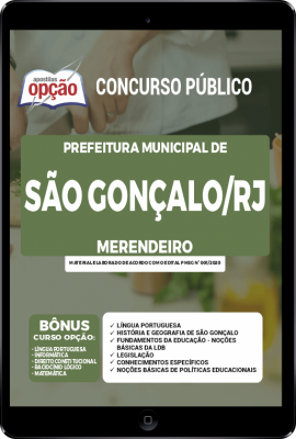 Apostila Prefeitura de São Gonçalo - RJ em PDF - Merendeiro