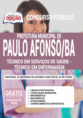 Apostila Prefeitura de Paulo Afonso - BA - Técnico em Serviços de Saúde - Técnico em Enfermagem