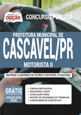 Apostila Prefeitura de Cascavel - PR - Motorista II