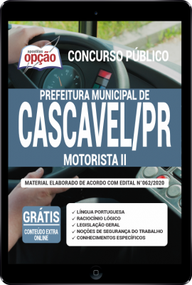 Apostila Prefeitura de Cascavel - PR em PDF - Motorista II -