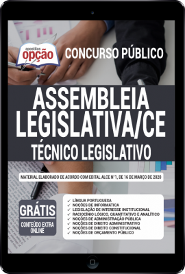 Apostila Assembleia Legislativa - CE em PDF - Técnico Legislativo -