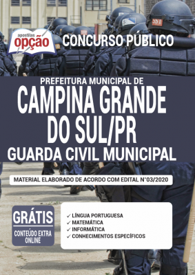 Apostila Prefeitura de Campina Grande do Sul - PR - Guarda Civil Municipal