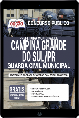 Apostila Prefeitura de Campina Grande do Sul - PR em PDF - Guarda Civil Municipal -