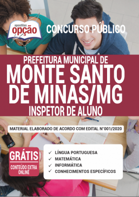 Apostila Prefeitura de Monte Santo de Minas - MG - Inspetor de Aluno