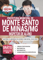 Apostila Prefeitura de Monte Santo de Minas - MG 2020 - Inspetor de Aluno