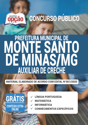 Apostila Prefeitura de Monte Santo de Minas - MG - Auxiliar de Creche 
