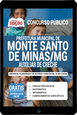 Apostila Prefeitura de Monte Santo de Minas - MG em PDF - Auxiliar de Creche -