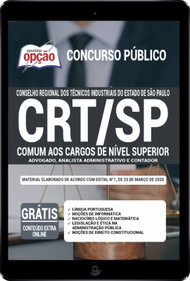 Apostila CRT-SP em PDF - Comum aos Cargos de Nível Superior -