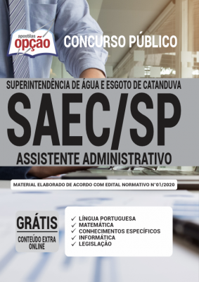 Apostila SAEC-SP - Assistente Administrativo