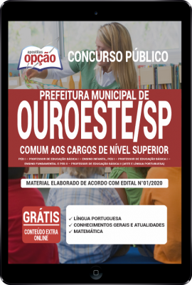 Apostila Prefeitura de Ouroeste - SP em PDF - Comum aos Cargos de Nível Superior