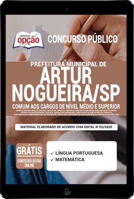 Apostila Prefeitura de Artur Nogueira - SP em PDF - Comum aos Cargos de Nível Médio e Superior