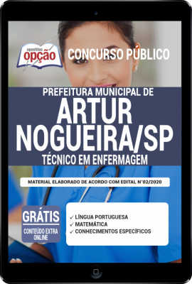 Apostila Prefeitura de Artur Nogueira - SP em PDF - Técnico de Enfermagem -