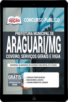 Apostila Prefeitura de Araguari - MG em PDF - Coveiro, Serviços Gerais e Vigia -