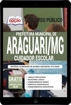 Apostila Prefeitura de Araguari - MG em PDF - Cuidador Escolar -