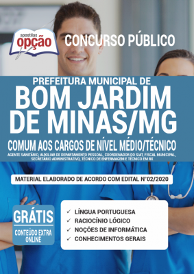 Apostila Prefeitura de Bom Jardim de Minas - MG - Comum aos Cargos de Nível Médio e Técnico