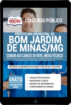 Apostila Prefeitura de Bom Jardim de Minas - MG em PDF - Comum aos Cargos de Nível Médio e Técnico -