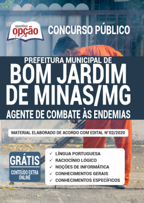 Apostila Prefeitura de Bom Jardim de Minas - MG - Agente de Combate ás Endemias