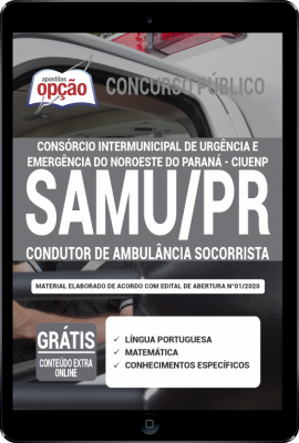 Apostila CIUENP - SAMU-PR em PDF - Condutor de Ambulância Socorrista -
