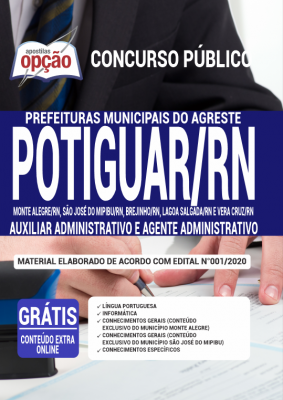 Apostila Prefeitura do Agreste Potiguar - RN - Auxiliar Administrativo e Agente Administrativo