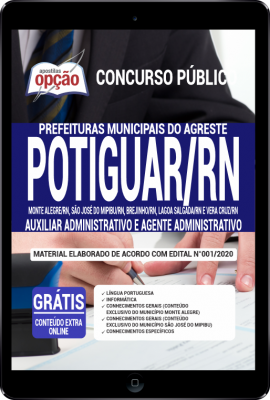 Apostila Prefeitura do Agreste Potiguar - RN em PDF - Auxiliar Administrativo e Agente Administrativo -