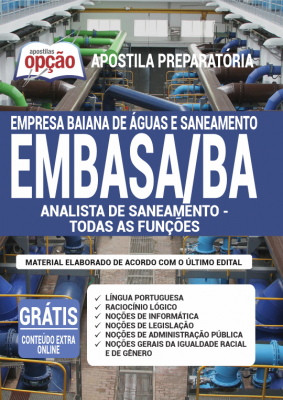 Apostila EMBASA-BA - Analista de Saneamento - Todas as Funções