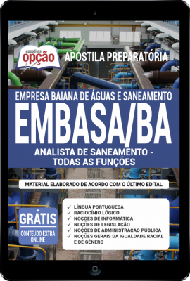 Apostila EMBASA-BA em PDF - Analista de Saneamento - Todas as Funções -