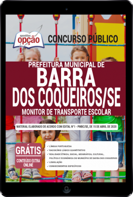 Apostila Prefeitura de Barra dos Coqueiros - SE em PDF - Monitor de Transporte Escolar