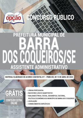 Apostila Prefeitura de Barra dos Coqueiros - SE - Assistente Administrativo